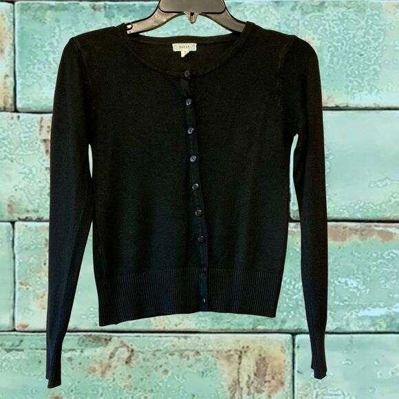 Debut Classic Black Button-Up Cardigan Size Small - Picture 1 of 6